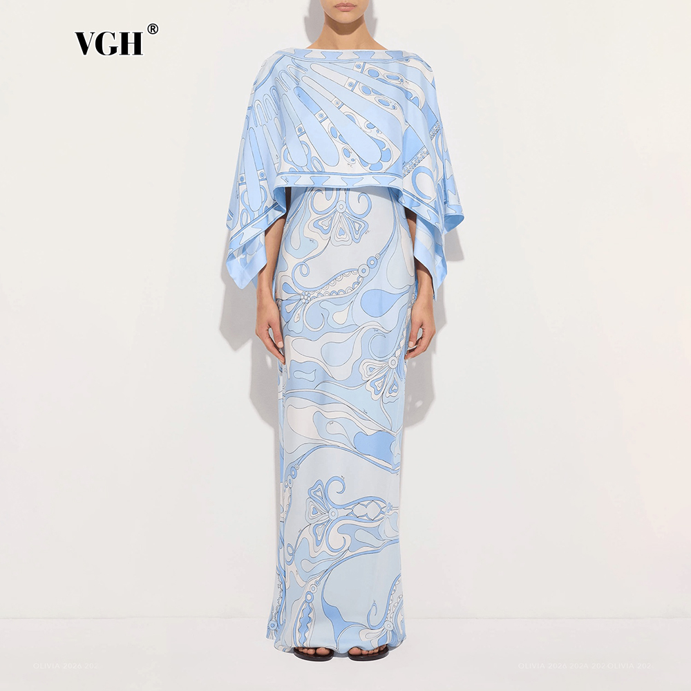 Woman Formal Wear - VGH Light Blue Abstract Print Two