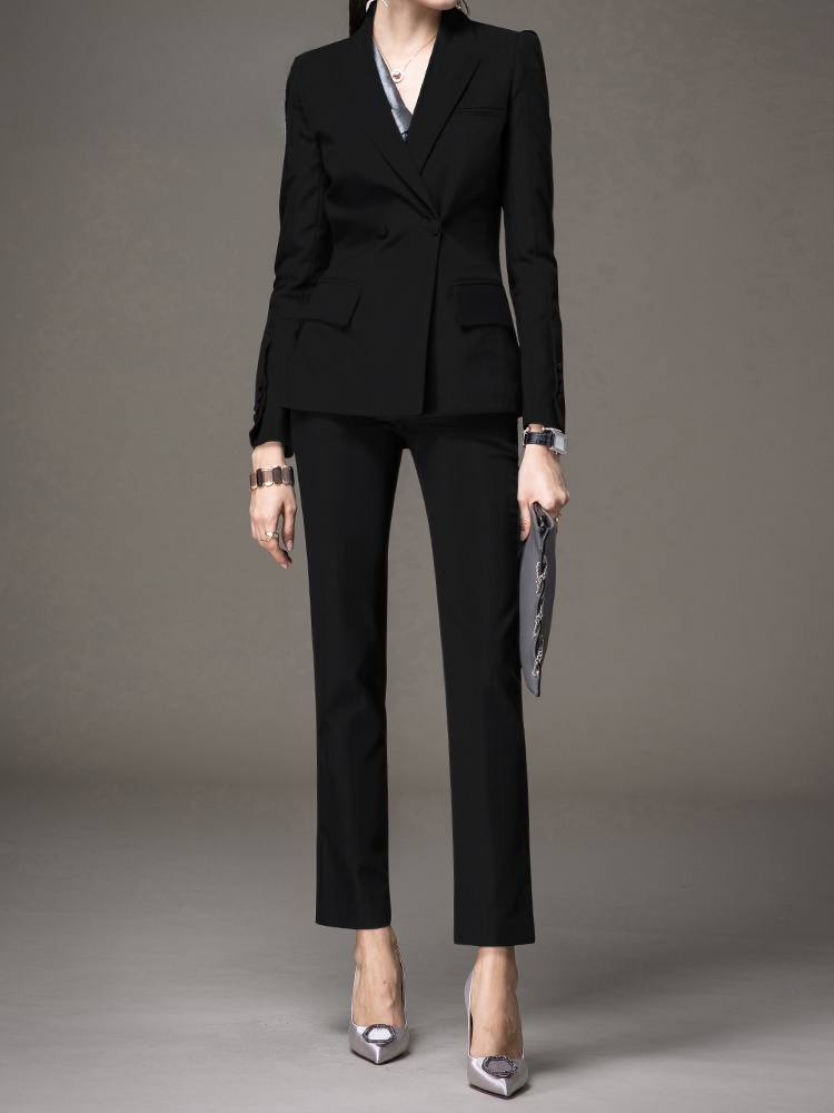 Women Formal Wear For Interview - Professional Black Suit Set for Women