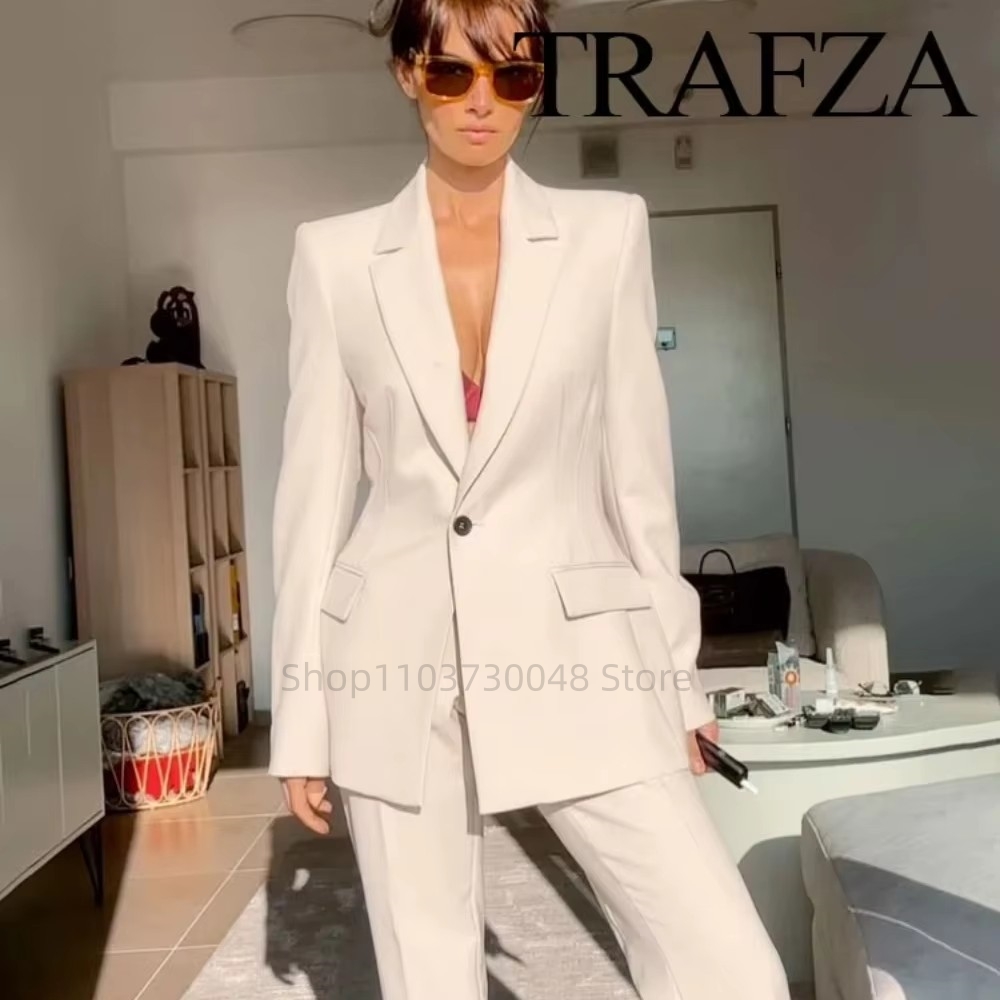 Woman Formal Wear - Fashion Office Ladies Blazer and Pants