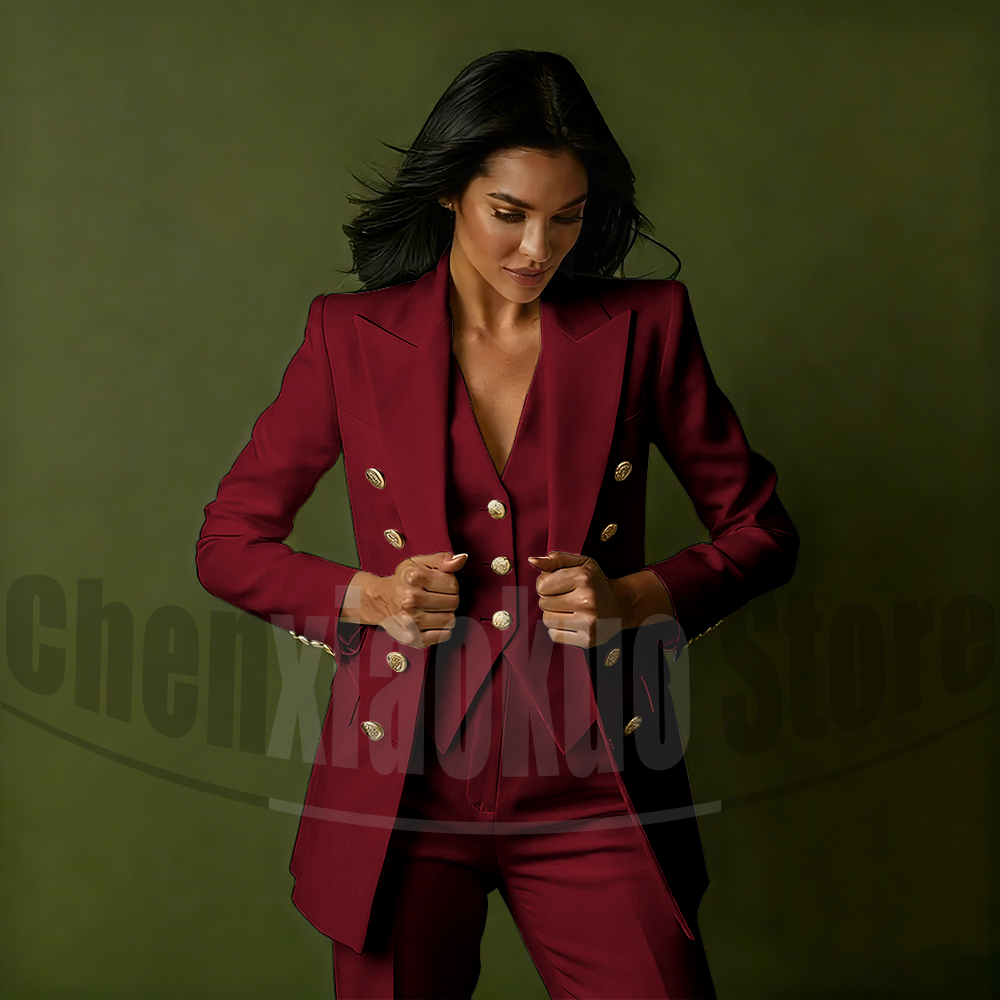 Women's Double Breasted Three  - Women Formal Wear Outfits 评论和价格