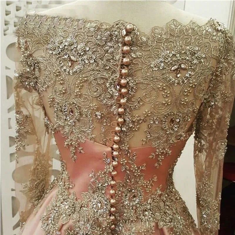 Blush Rose gold Long Sleeve Ev - Women Formal Wear Dubai 评论和价格