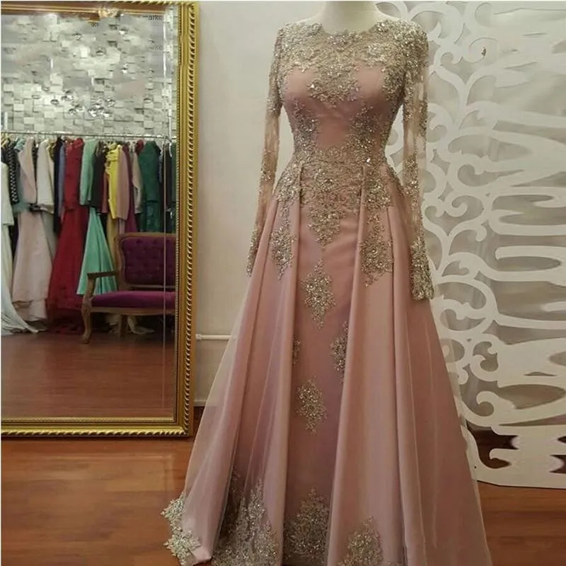 Blush Rose gold Long Sleeve Ev - Women Formal Wear Dubai 评论和价格