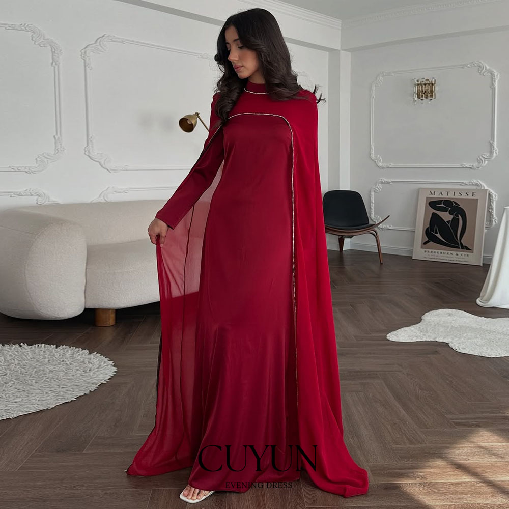 CUYUN Red Saudi Women Evening  - Women Formal Wear Dubai 评论和价格