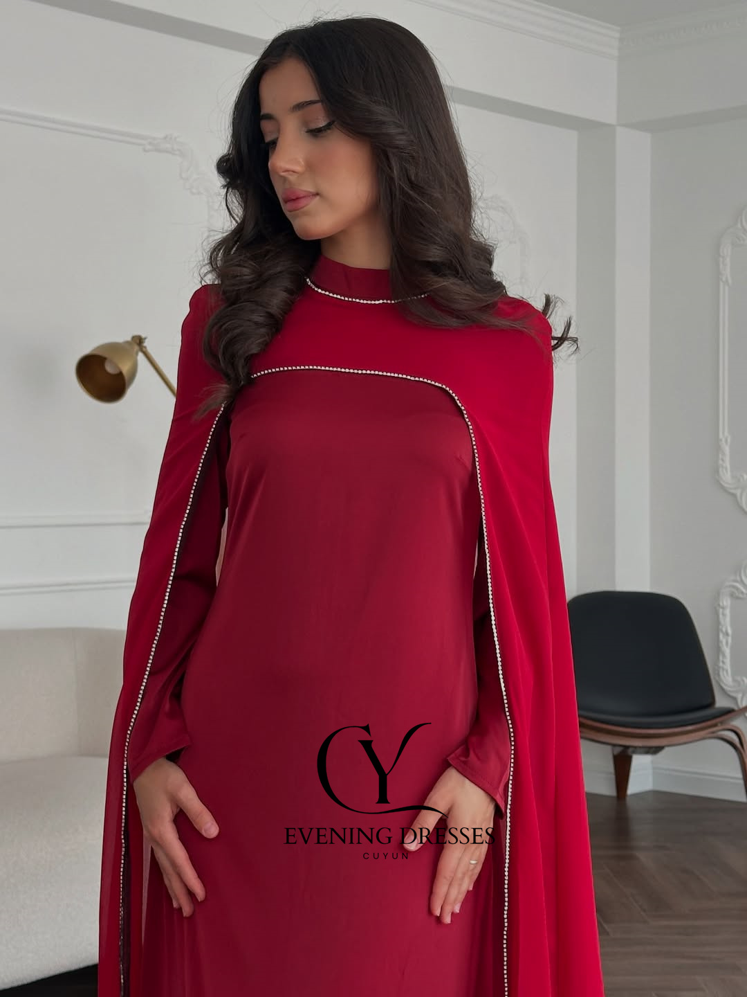 CUYUN Red Saudi Women Evening  - Women Formal Wear Dubai 评论和价格