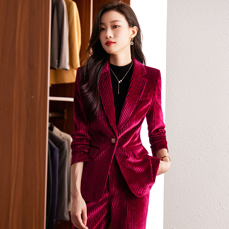 Women's velvet blazer for autu - High End Women'S Formal Wear 评论和价格