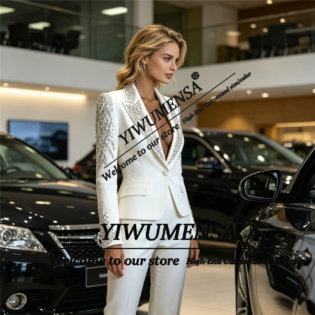 Luxury Women Suits 2 Pieces Se - Woman Formal Wear 评论和价格