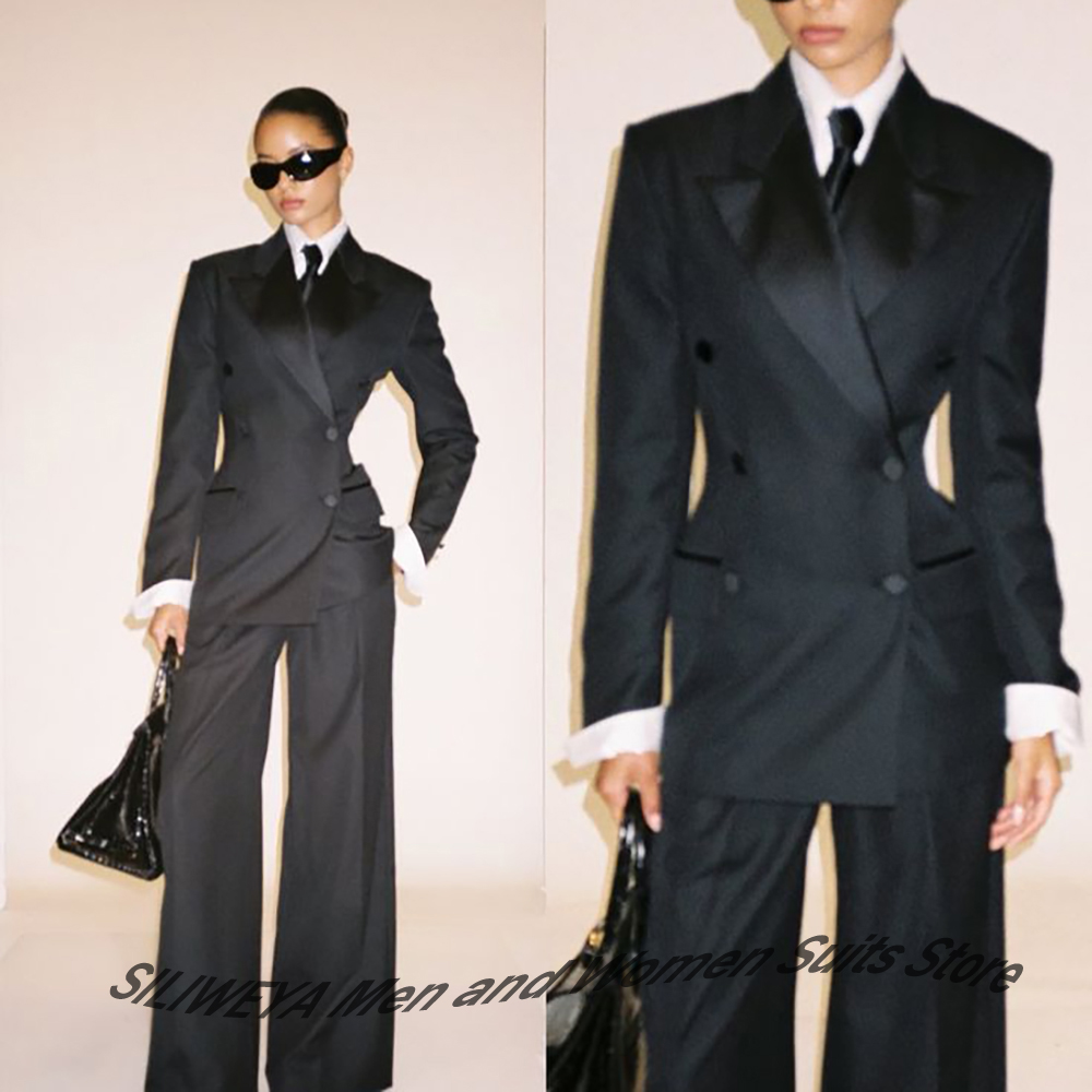 Professional Women's Black Dou - Women Formal Wear Outfits 评论和价格