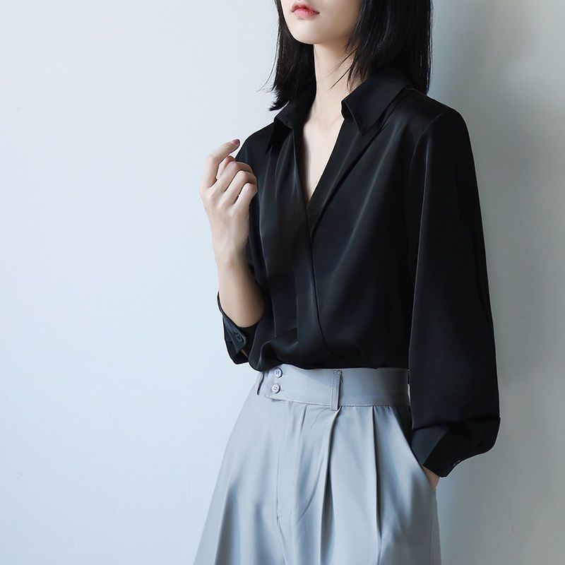 Gidyq Women Black Chiffon Shir - Women'S Formal Wear Blouse 评论和价格