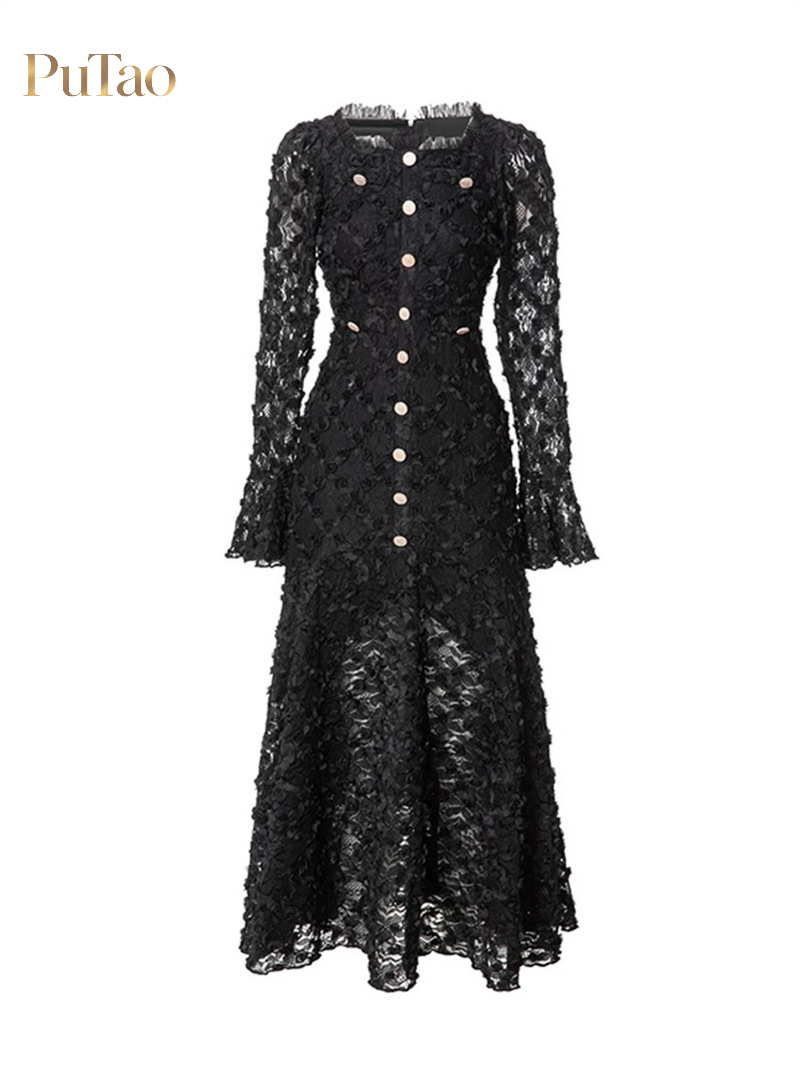 Putao 3D Floral Lace Mermaid M - Women Formal Wear Dubai 评论和价格