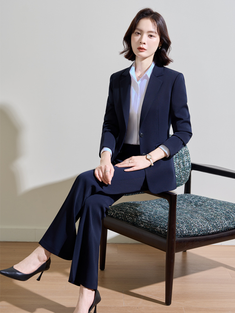 Navy blue professional suit fo - Women Formal Wear For Interview 评论和价格