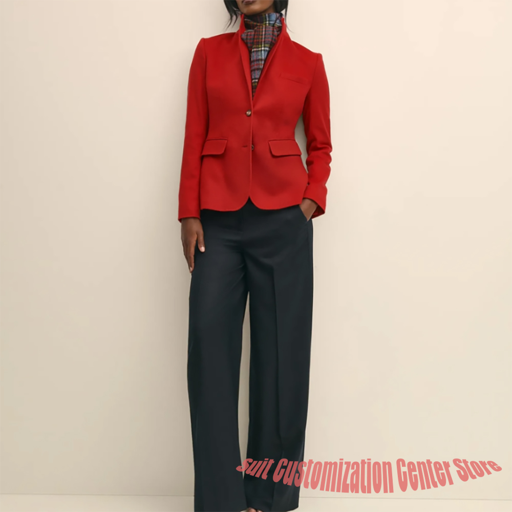 Women's Navy Woolen Clothes Si - Women Formal Wear Outfits 评论和价格