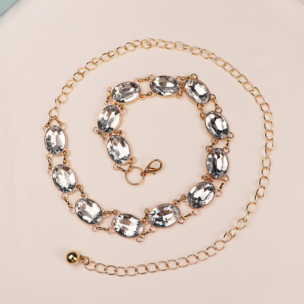 Chic Rhinestone Waist Chain Wo - Women'S Formal Wear Accessories 评论和价格
