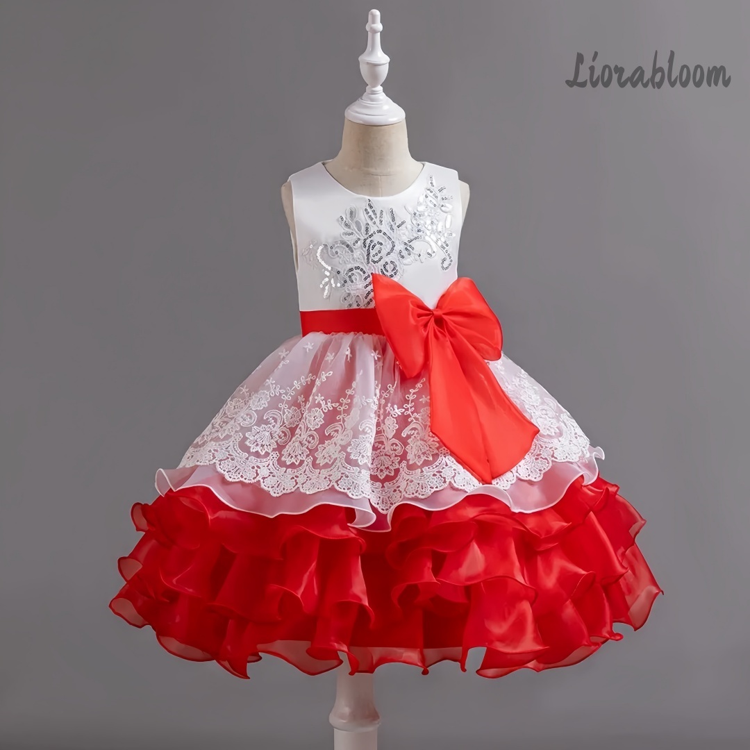 Girls' Dress With Large Bow Sl - Woman Formal Wear 评论和价格