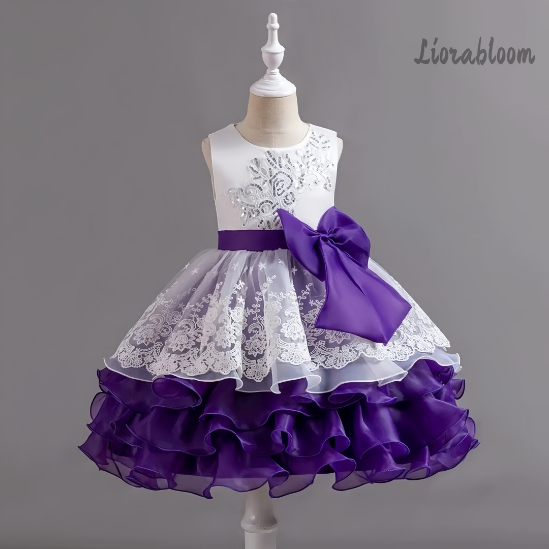 Girls' Dress With Large Bow Sl - Woman Formal Wear 评论和价格