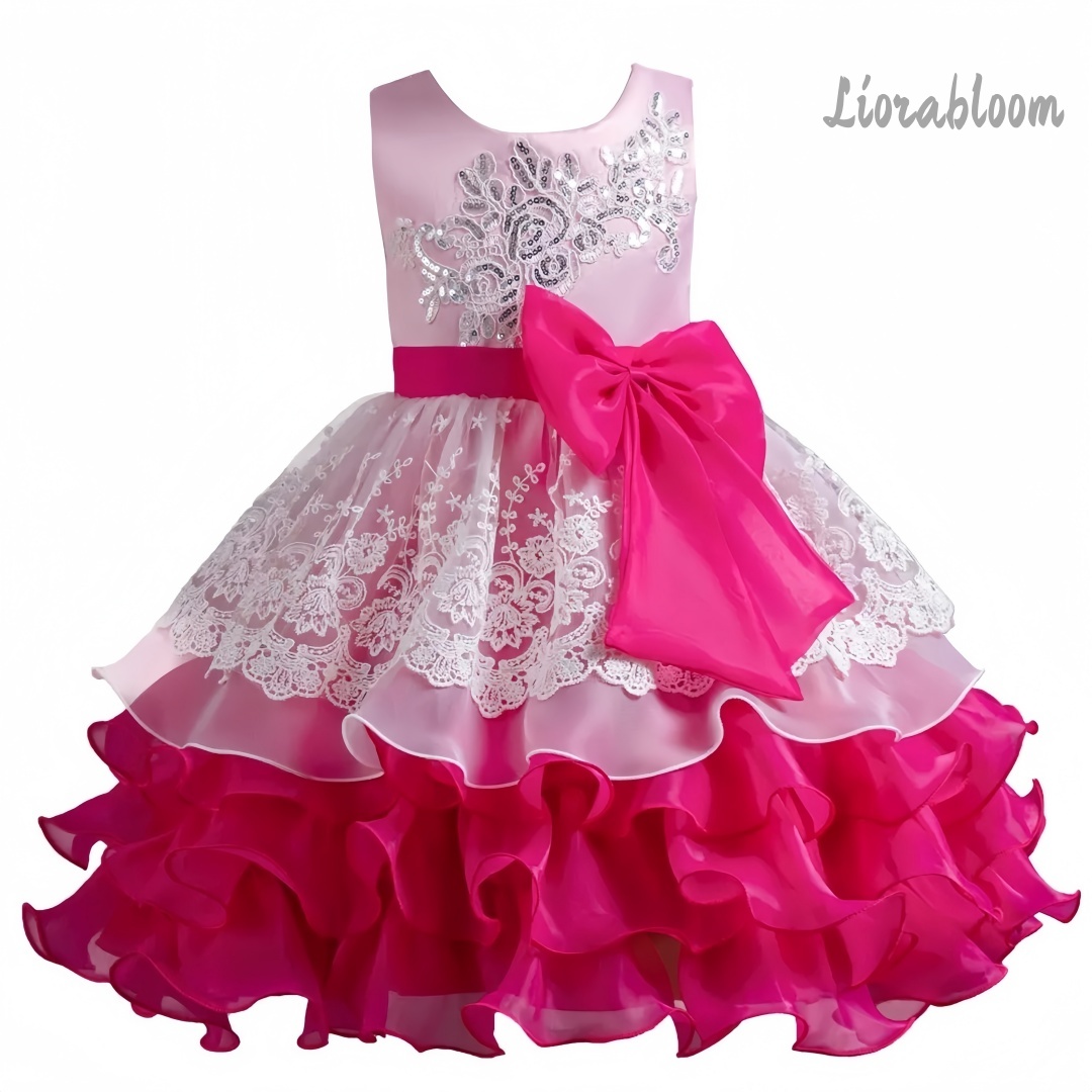 Girls' Dress With Large Bow Sl - Woman Formal Wear 评论和价格