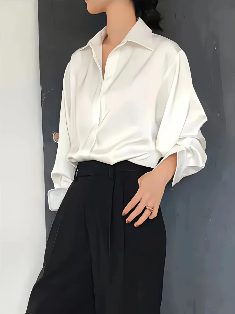 Plus Size Casual Women Silk Sh - Women'S Formal Wear Blouse 评论和价格