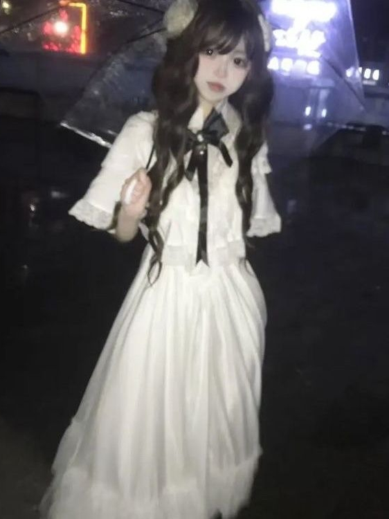 Japanese Short Sleeve Bow Lace - Woman Formal Wear 评论和价格