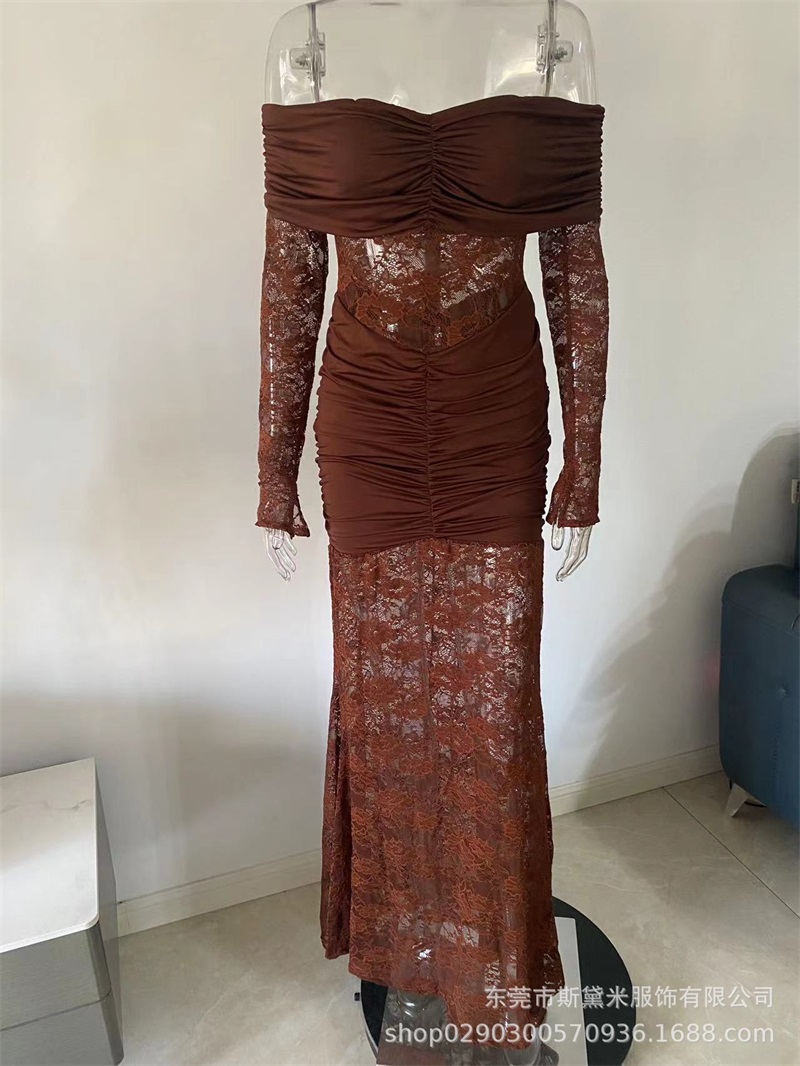 Sexy Lace Mermaid Women Prom D - Women Formal Party Wear Dress 评论和价格