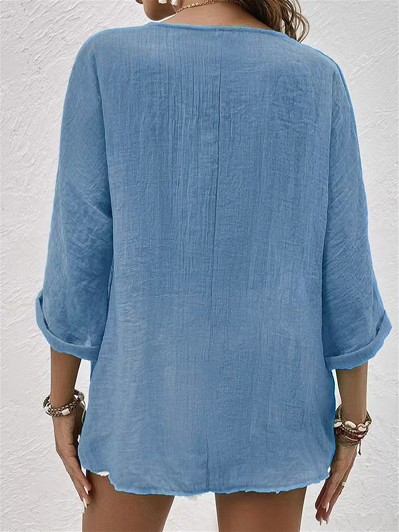 Elegant Buttons Solid Blouse S - Women'S Formal Wear Blouse 评论和价格