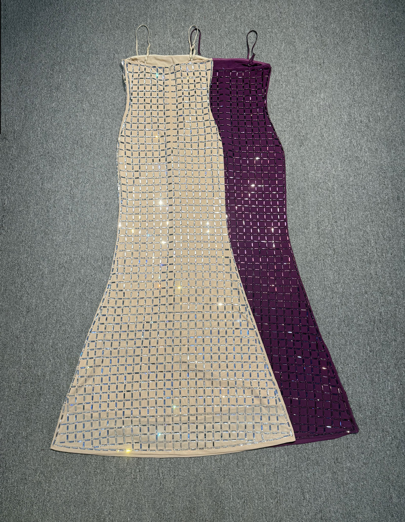 Purple Crystal Women Prom Dres - Women Formal Party Wear Dress 评论和价格
