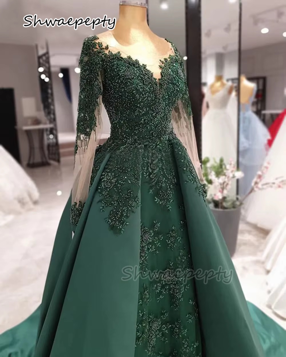 Elegant Hunter Green Evening D - Women Formal Wear Dubai 评论和价格