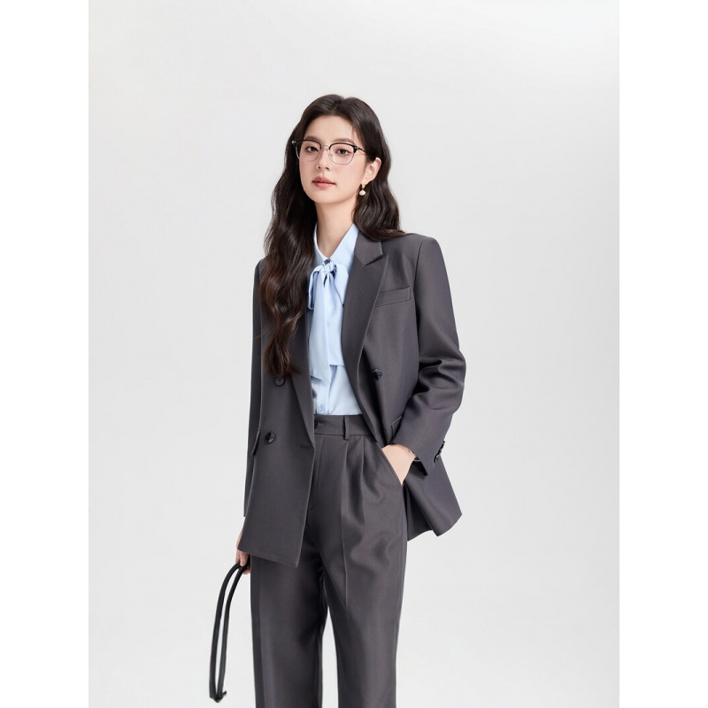 Navy blue double-breasted wome - High End Women'S Formal Wear 评论和价格