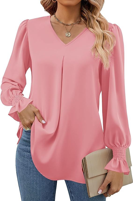 Women's Long Sleeve Shirt Spri - Women'S Formal Wear Blouse 评论和价格