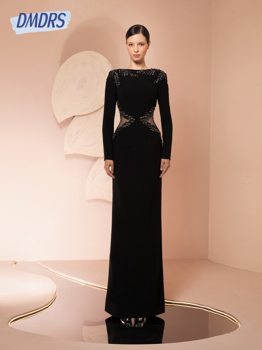 Black Cut Out Evening Dress Cl - Women Formal Wear Dubai 评论和价格