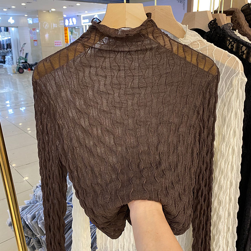 Blouse Women Turtleneck Long S - Women'S Formal Wear Blouse 评论和价格