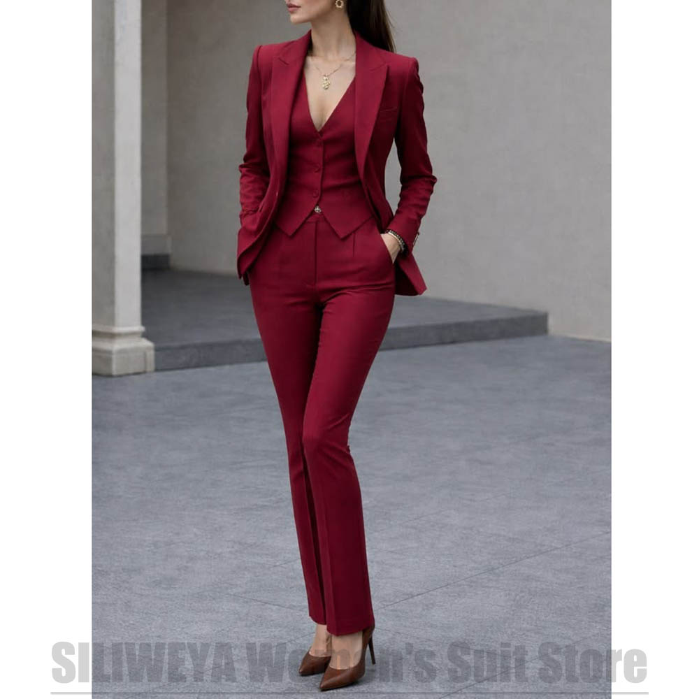 Women 3 Piece Suit Set Blazer  - Women Formal Wear Outfits 评论和价格