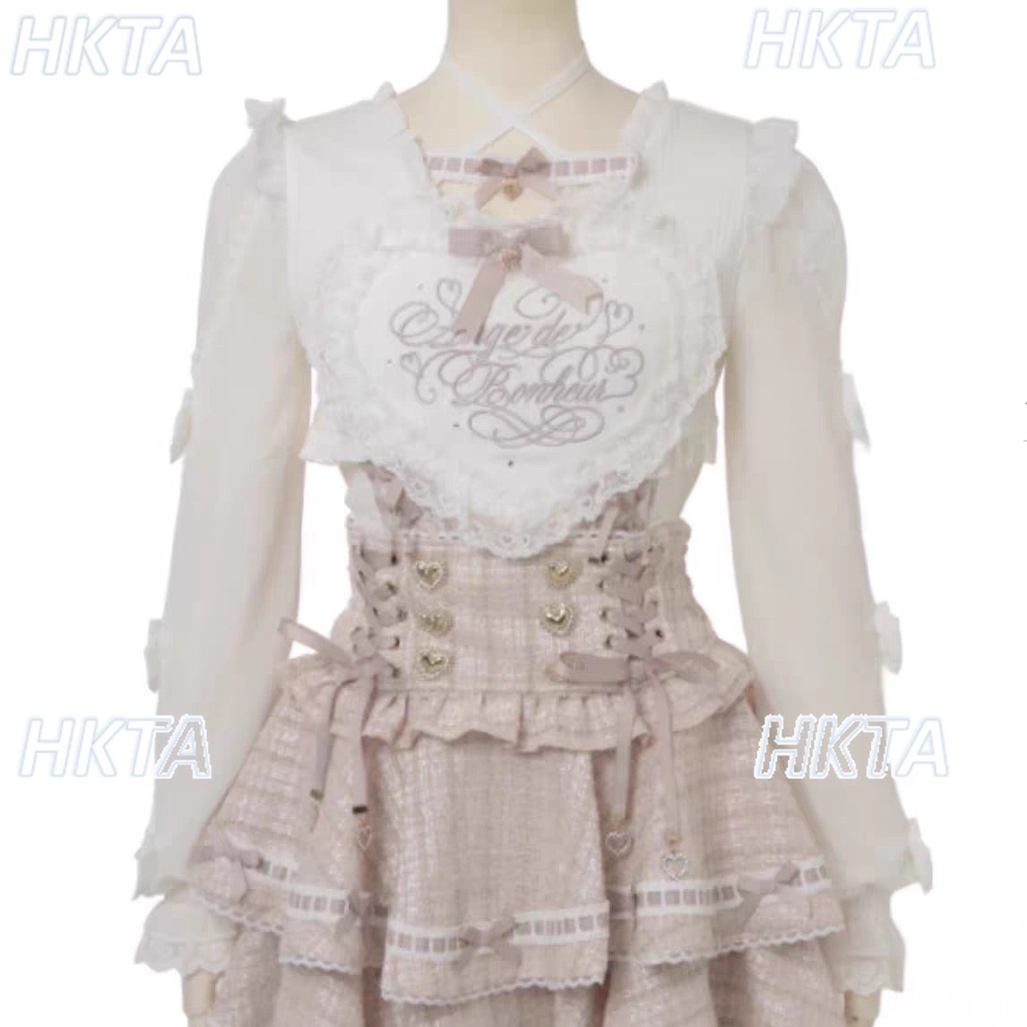 Japanese New Sweet Cute Pink W - Women'S Formal Wear Blouse 评论和价格