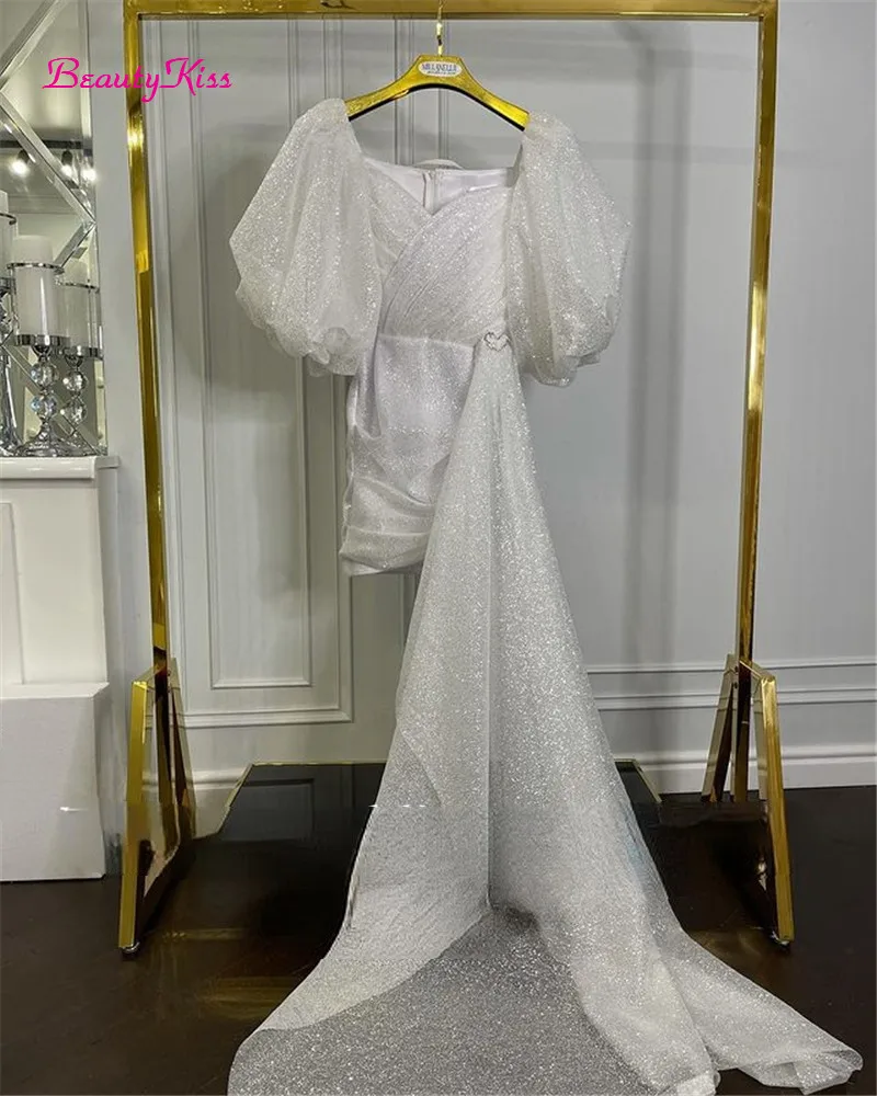 Shimmer Short Wedding Dress Pu - Women Formal Wear Dubai 评论和价格
