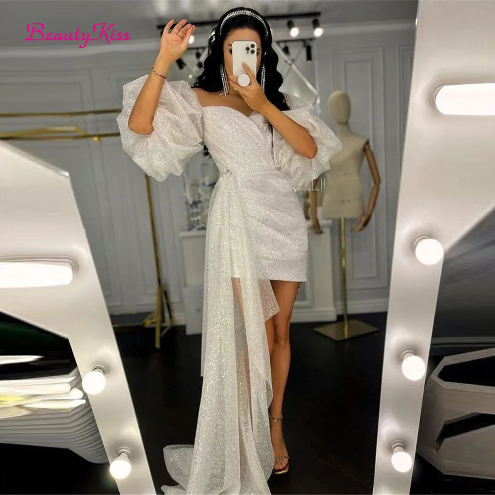 Shimmer Short Wedding Dress Pu - Women Formal Wear Dubai 评论和价格
